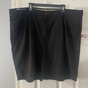 Big n Tall Caribbean Joe Black Flat Front Shorts